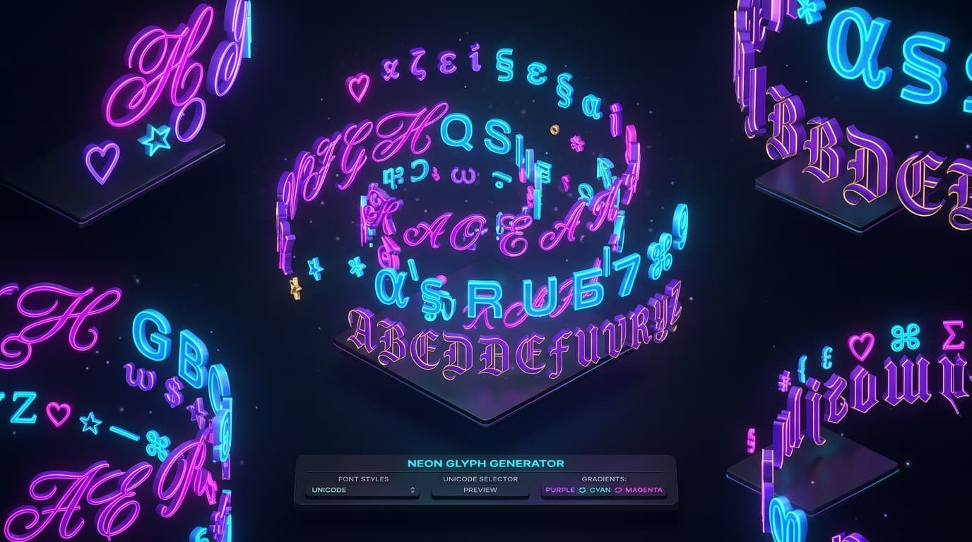 Generador 3D de letras bonitas y tipografías Unicode para redes sociales