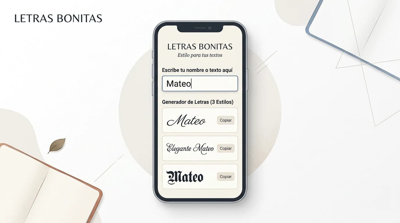 Ejemplo de un texto convertido a varios estilos de letras cursivas para copiar